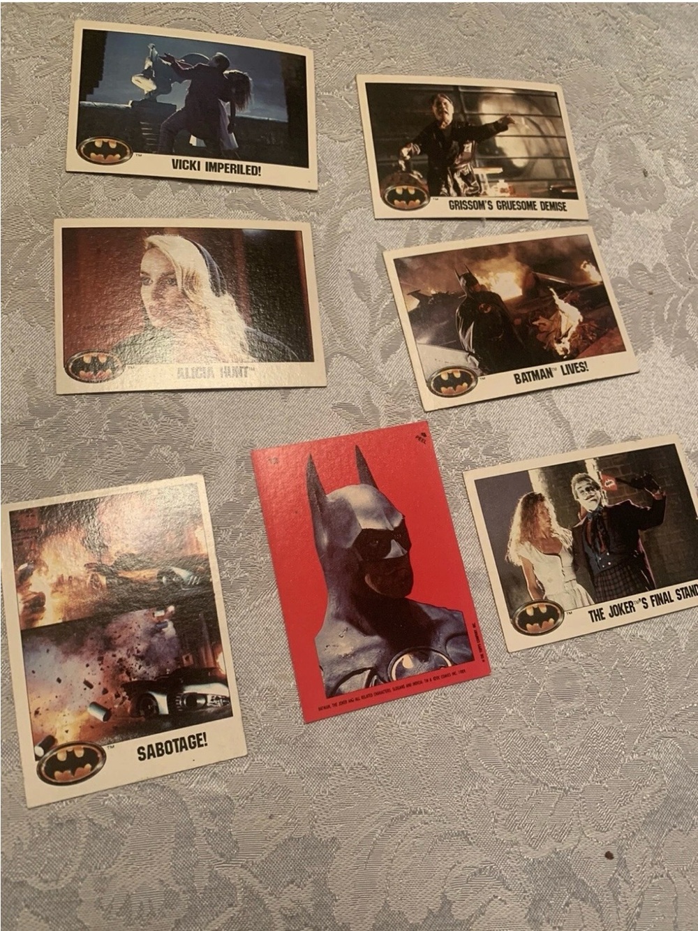 Batman Trading Cards - Red, Black, White Scene Card Set